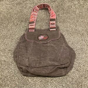 Animal Canvas Grab Bag / Small Tote – Pink Floral Lining